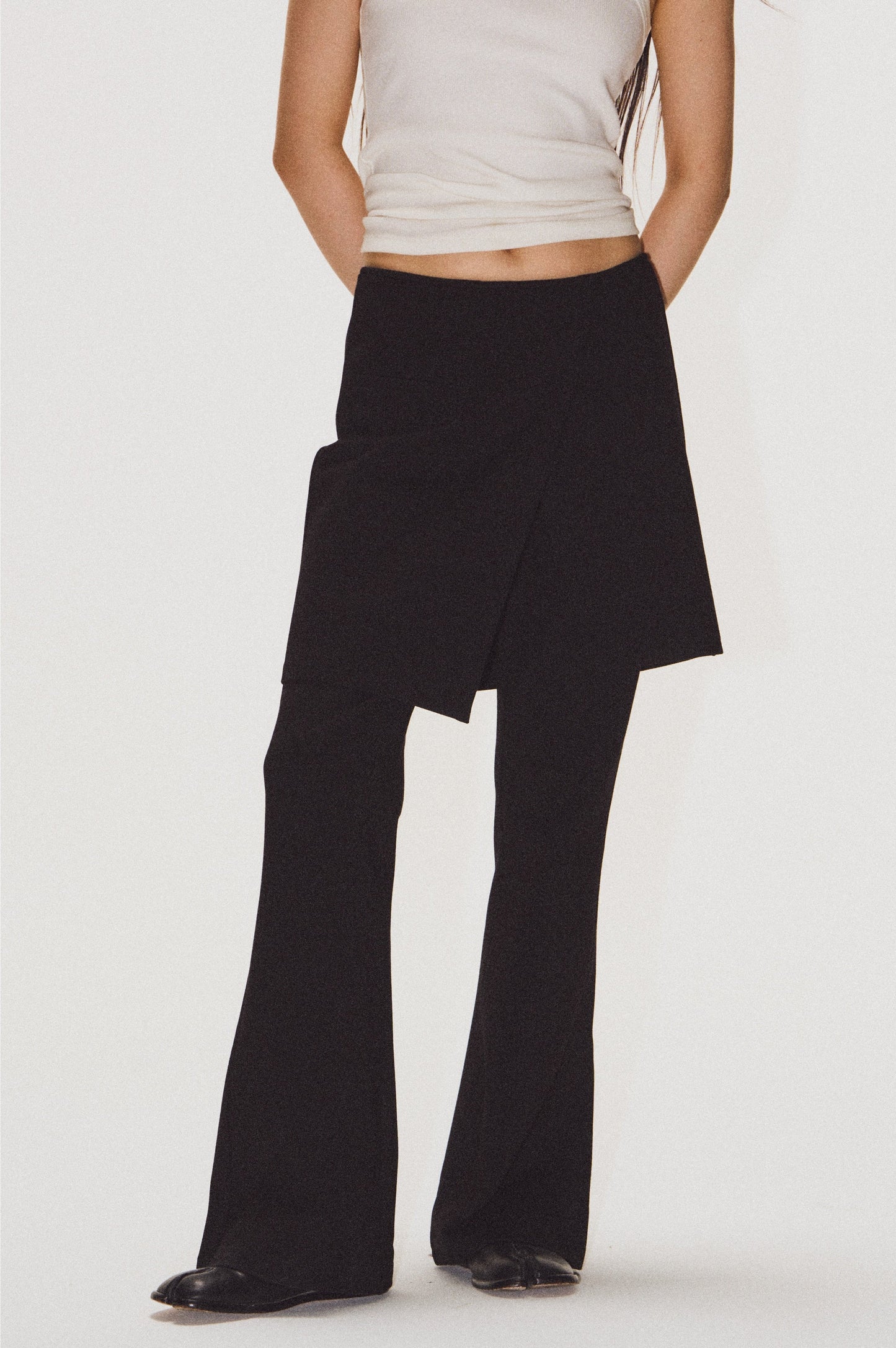 Stretch Trousers Flare Skirt Pants [ID:0047PA]