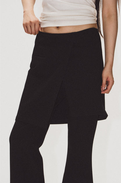 Stretch Trousers Flare Skirt Pants [ID:0047PA]