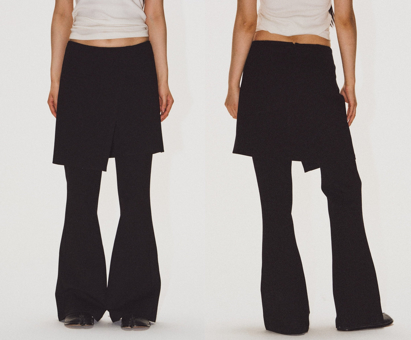 Stretch Trousers Flare Skirt Pants [ID:0047PA]