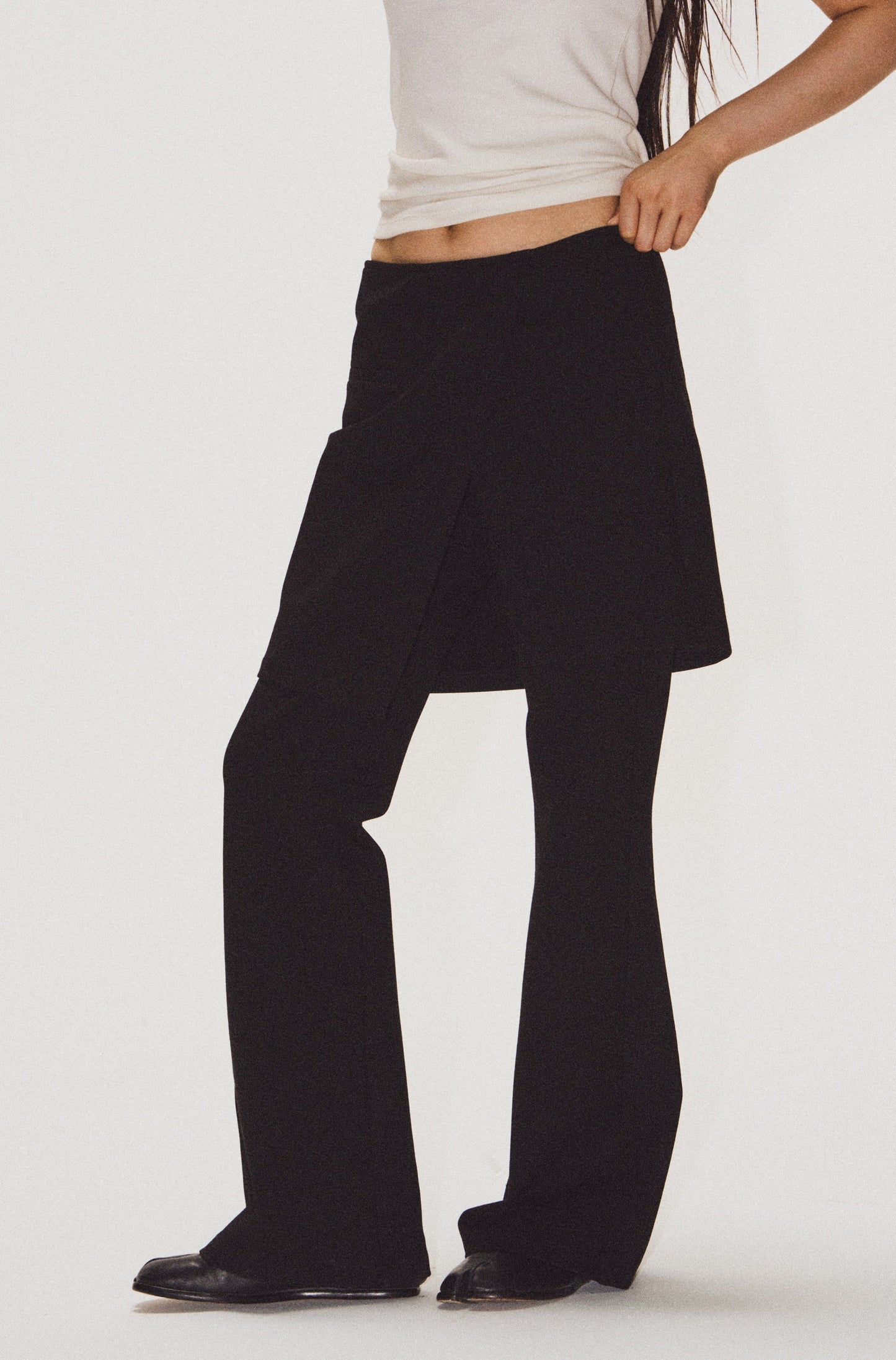 Stretch Trousers Flare Skirt Pants [ID:0047PA]