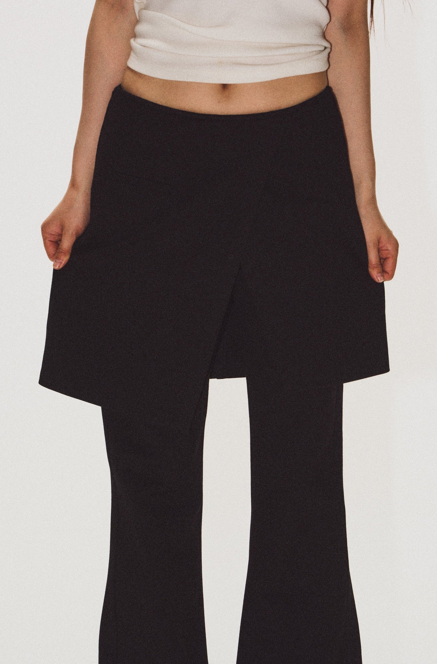 Stretch Trousers Flare Skirt Pants [ID:0047PA]