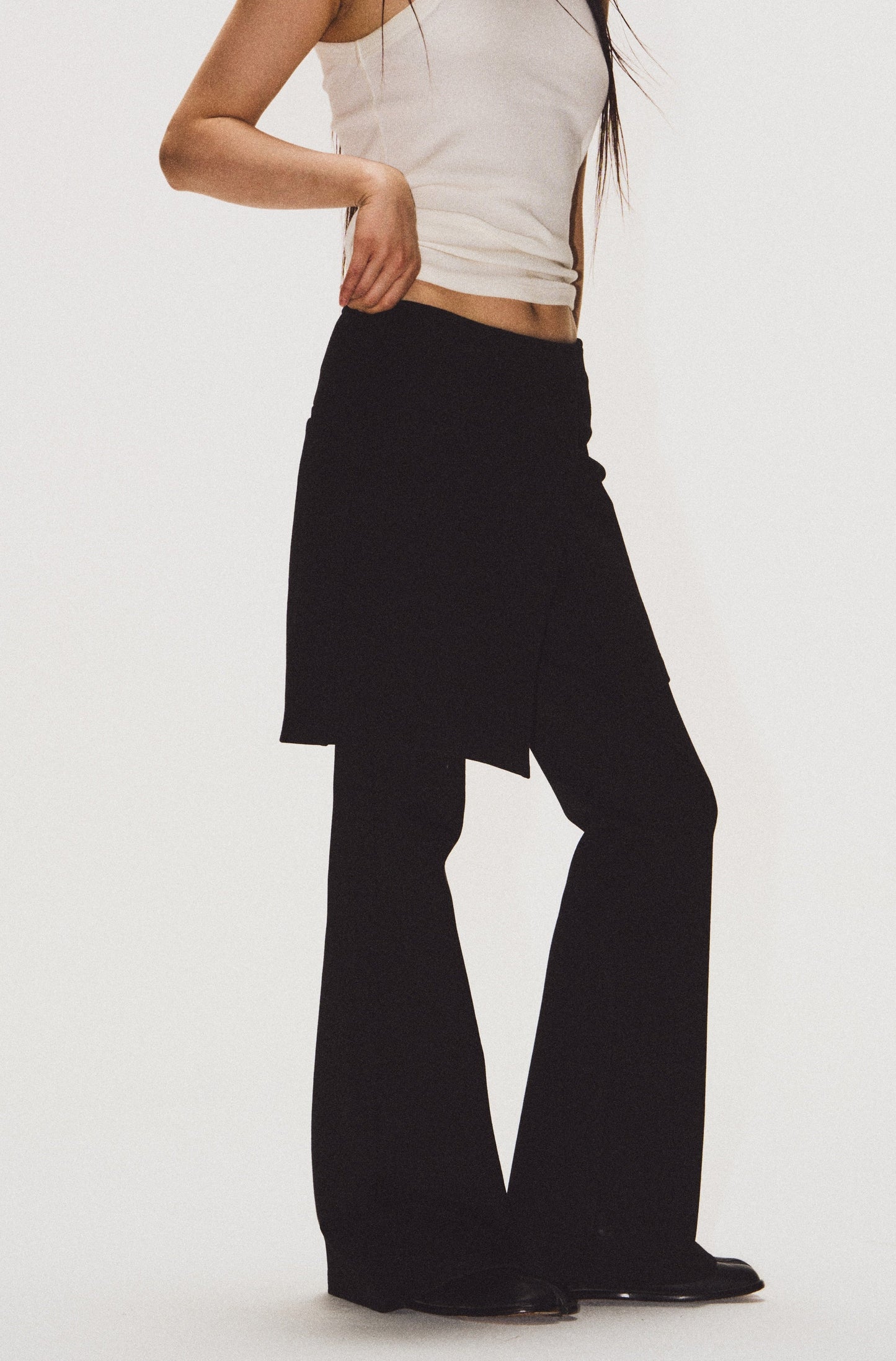 Stretch Trousers Flare Skirt Pants [ID:0047PA]