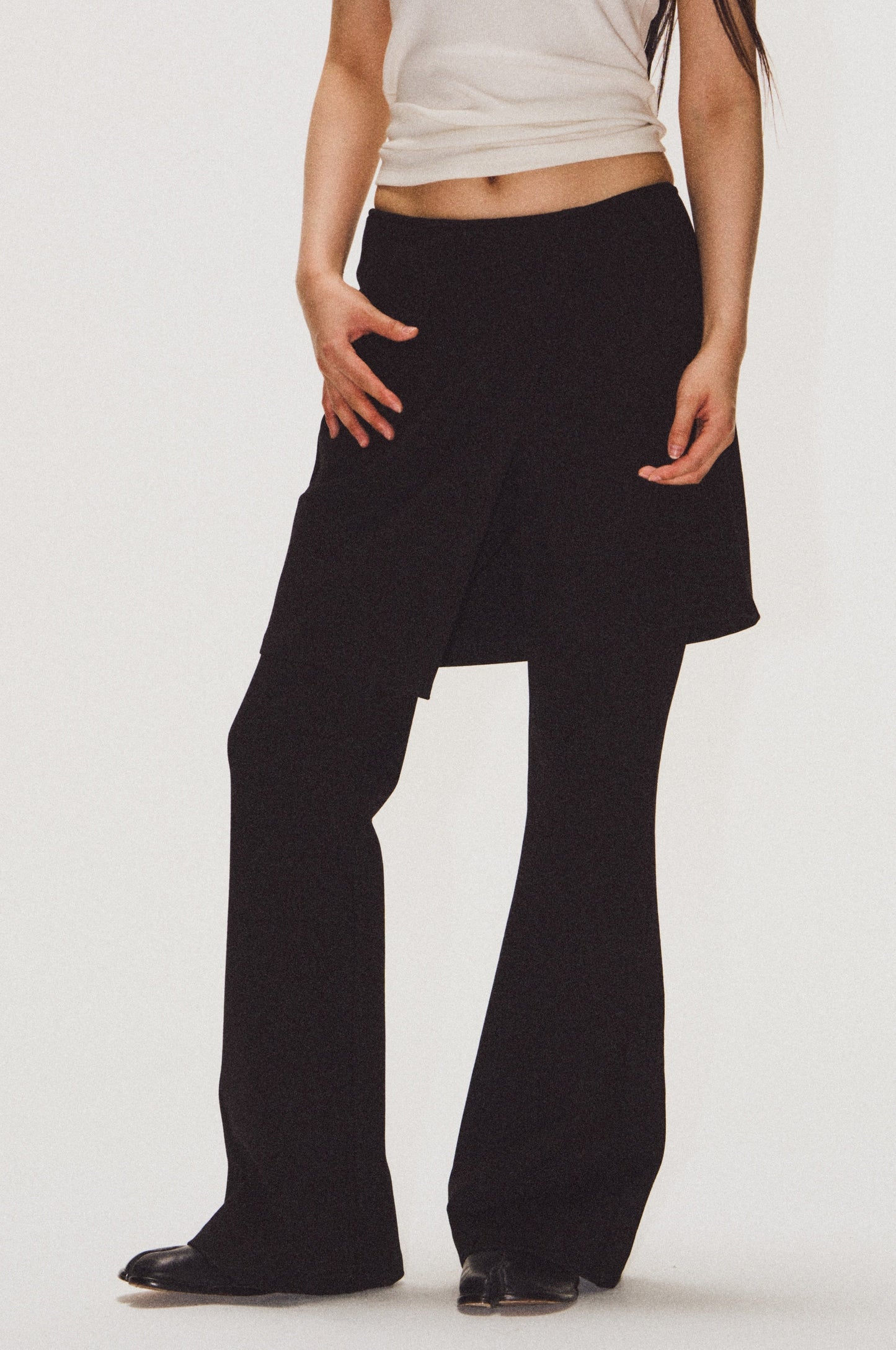 Stretch Trousers Flare Skirt Pants [ID:0047PA]