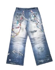 Y2K Cartoon Chain Wide Digital Print Jeans [ID:0053PA]