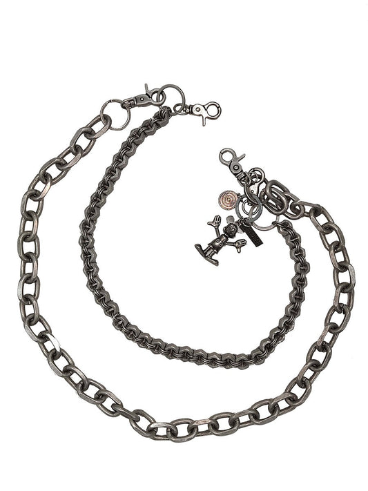 Vintage Mickey Pendant Double-Layer Alloy Pants Chain [ID:0055CH]