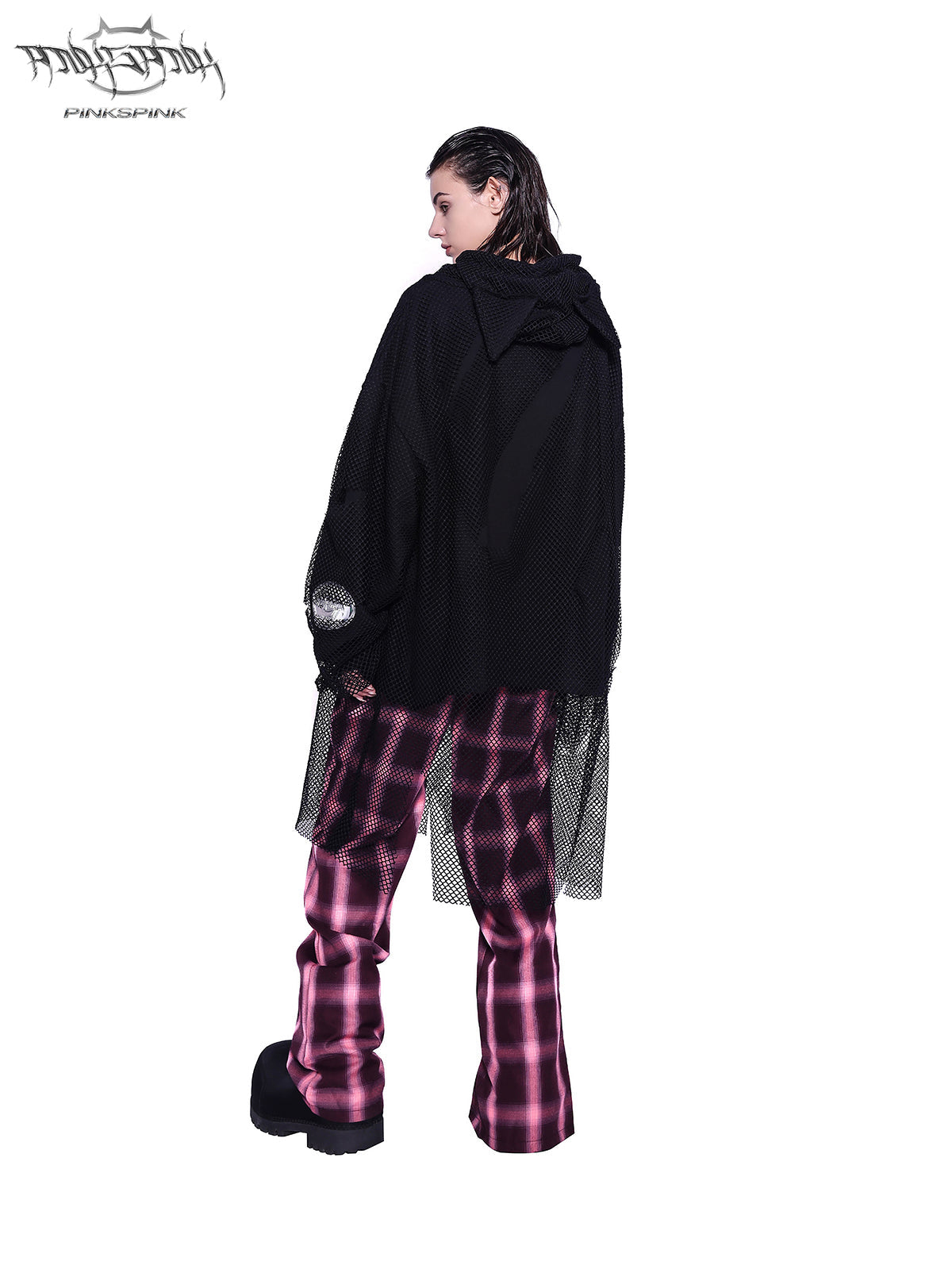 Original Plaid Loose-Fit Floor-Length Trousers Wide-Leg Check Pants [ID:0064PA]