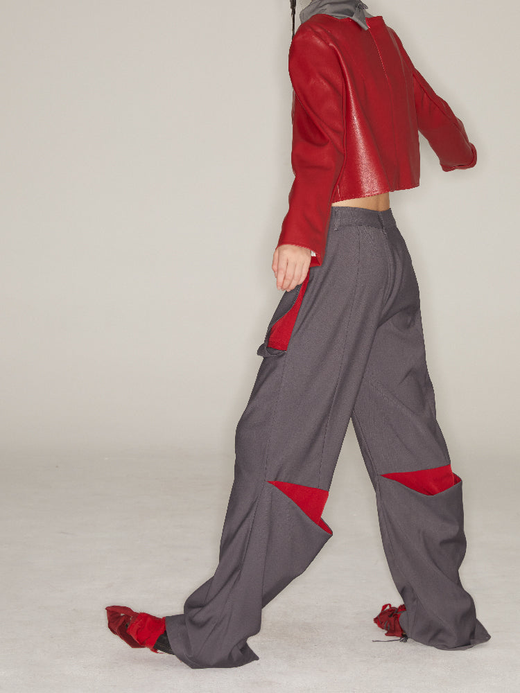 2024 New Low-Waist Wide-Leg Relaxed Straight Trousers Minimal Design [ID:0080PA]