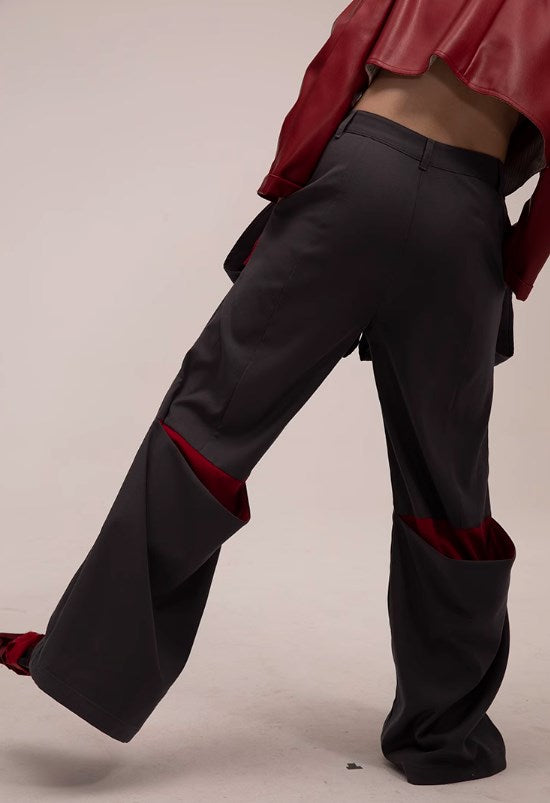 2024 New Low-Waist Wide-Leg Relaxed Straight Trousers Minimal Design [ID:0080PA]