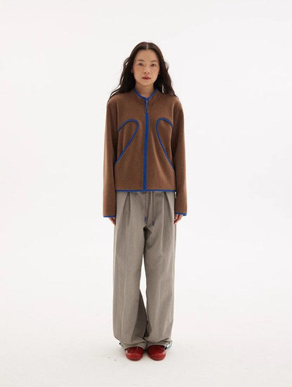 Vintage Drawstring Utility Parachute Pants Relaxed Straight-Leg Trousers [ID:0081PA]