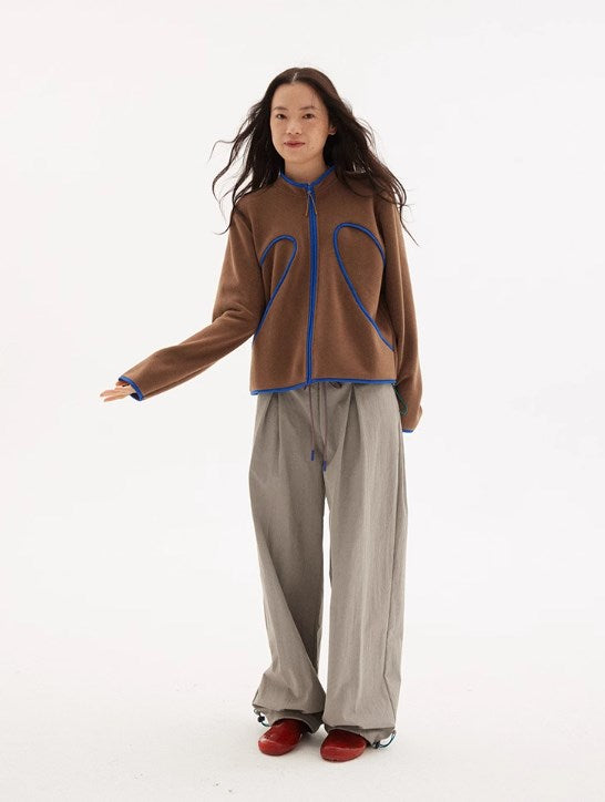 Vintage Drawstring Utility Parachute Pants Relaxed Straight-Leg Trousers [ID:0081PA]