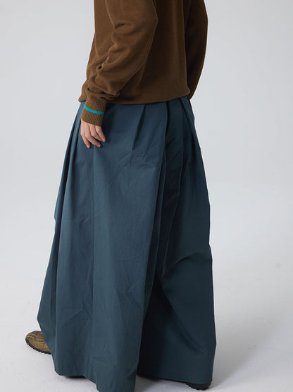 2024 New Vintage Wide-Leg Flared Relaxed Trousers with Oriental Aesthetic [ID:0082PA]