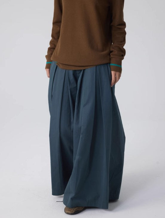 2024 New Vintage Wide-Leg Flared Relaxed Trousers with Oriental Aesthetic [ID:0082PA]