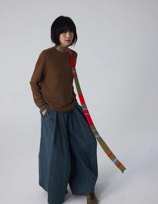 2024 New Vintage Wide-Leg Flared Relaxed Trousers with Oriental Aesthetic [ID:0082PA]