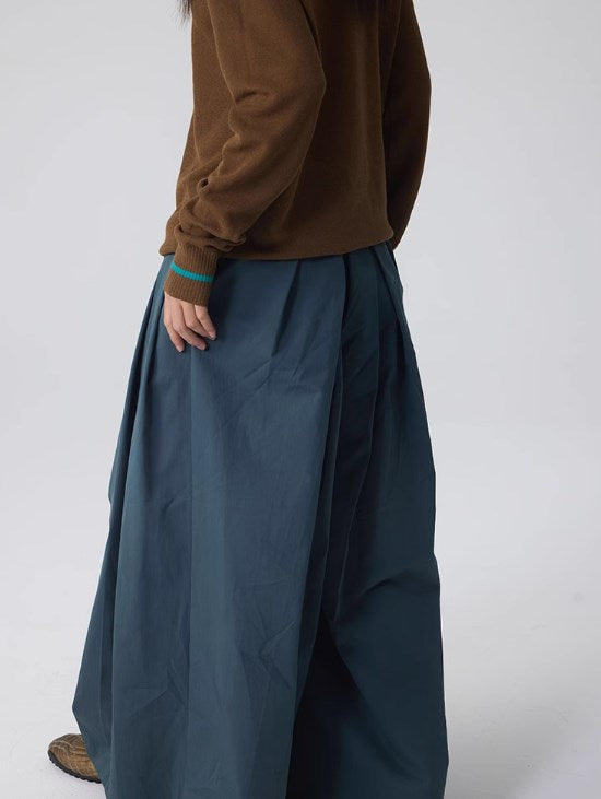 2024 New Vintage Wide-Leg Flared Relaxed Trousers with Oriental Aesthetic [ID:0082PA]