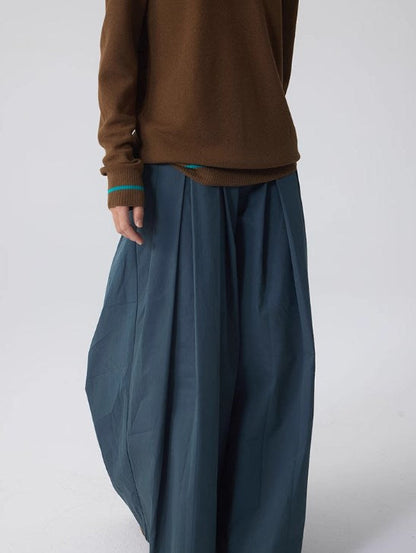 2024 New Vintage Wide-Leg Flared Relaxed Trousers with Oriental Aesthetic [ID:0082PA]