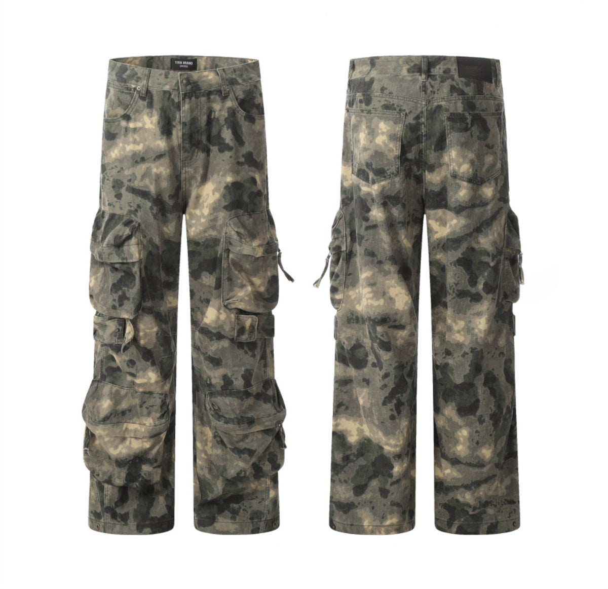 Autumn American Retro Heavy-Duty Camouflage Loose Pants [ID:0086PA]