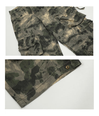 Autumn American Retro Heavy-Duty Camouflage Loose Pants [ID:0086PA]