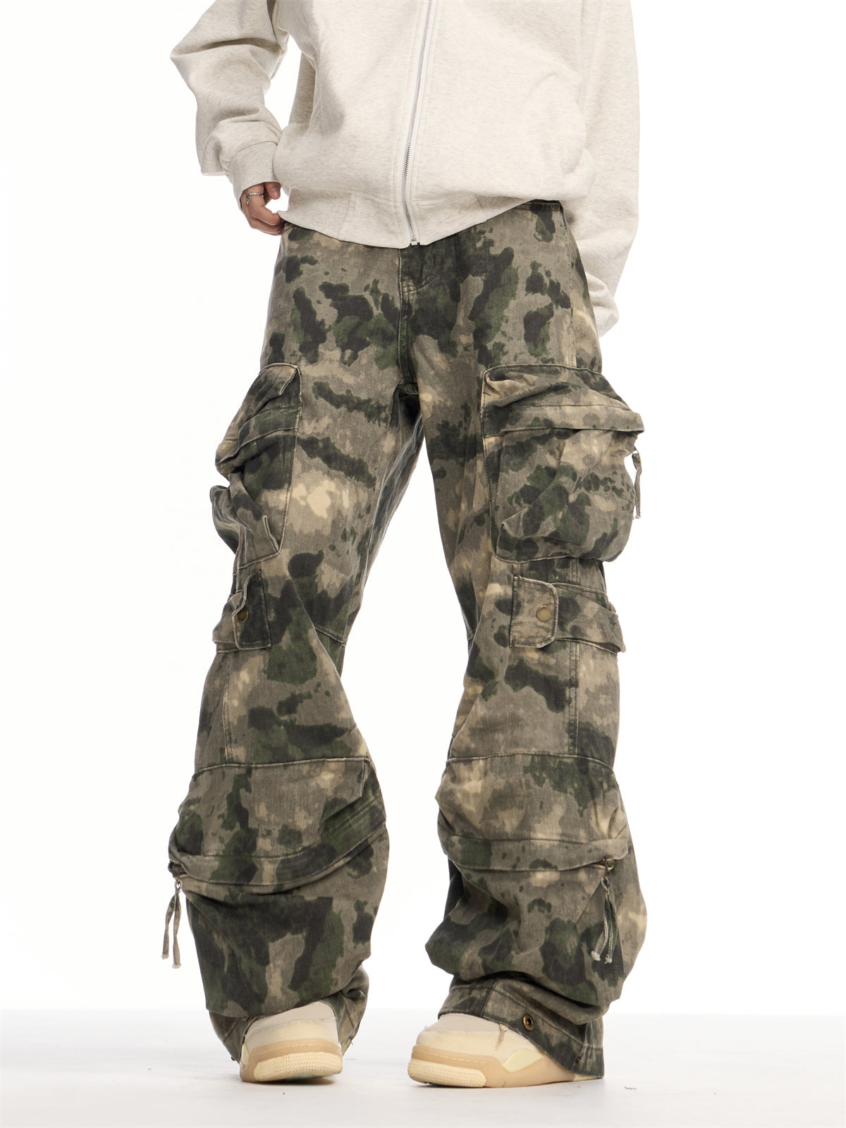 Autumn American Retro Heavy-Duty Camouflage Loose Pants [ID:0086PA]