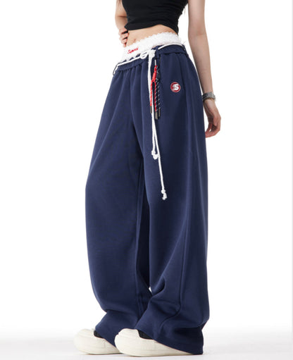 Jennie-Style Loose Fit Women's Straight Sports Pants [ID:0088PA]