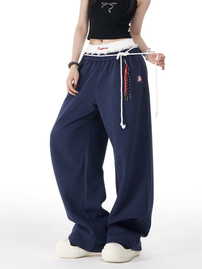 Jennie-Style Loose Fit Women's Straight Sports Pants [ID:0088PA]