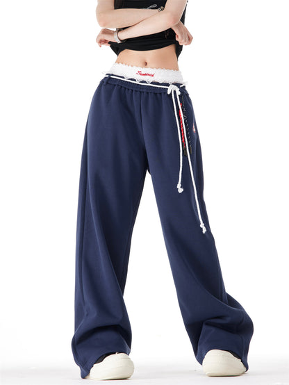 Jennie-Style Loose Fit Women's Straight Sports Pants [ID:0088PA]