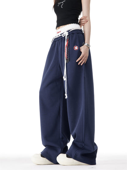 Jennie-Style Loose Fit Women's Straight Sports Pants [ID:0088PA]