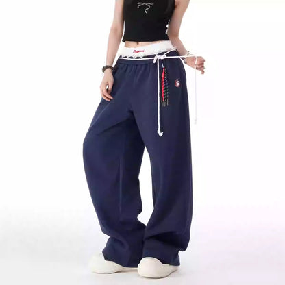 Jennie-Style Loose Fit Women's Straight Sports Pants [ID:0088PA]