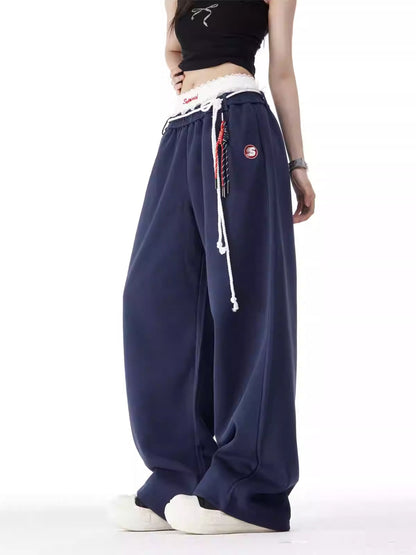 Jennie-Style Loose Fit Women's Straight Sports Pants [ID:0088PA]