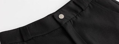 Summer New Wrinkled Flared Relaxed Trousers Tailored Design for Men [ID:0100SU]