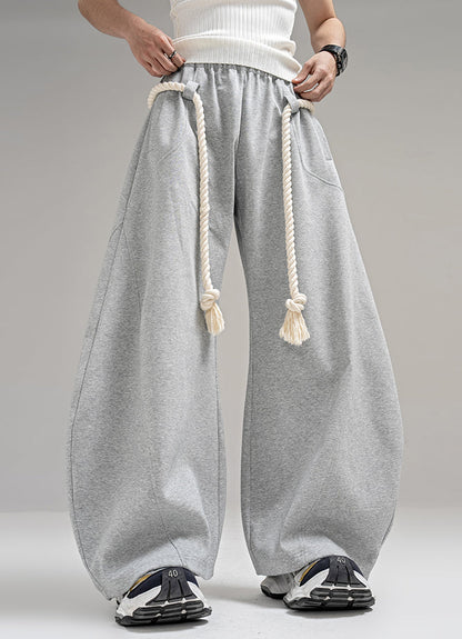 Thick Rope Wide Leg Simita Pants Loose Sweatpants [ID:0103PA]