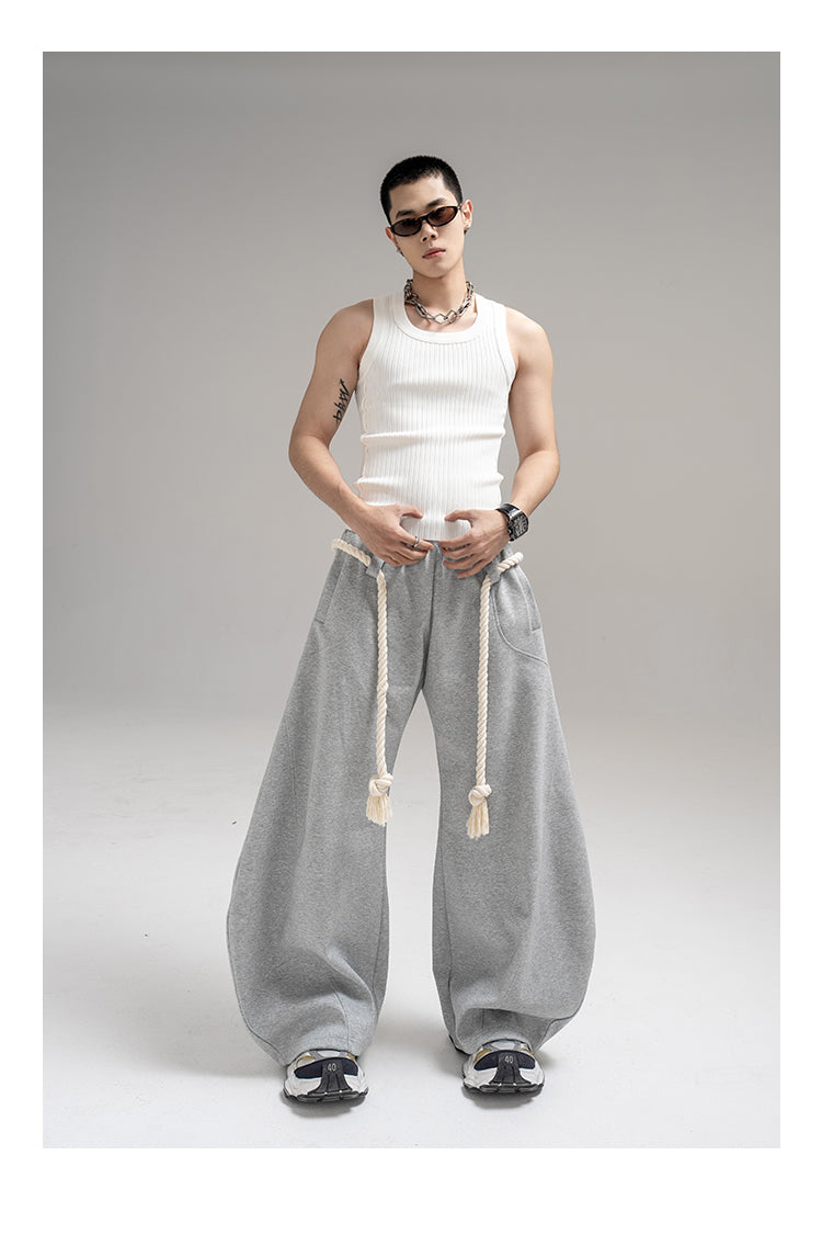 Thick Rope Wide Leg Simita Pants Loose Sweatpants [ID:0103PA]