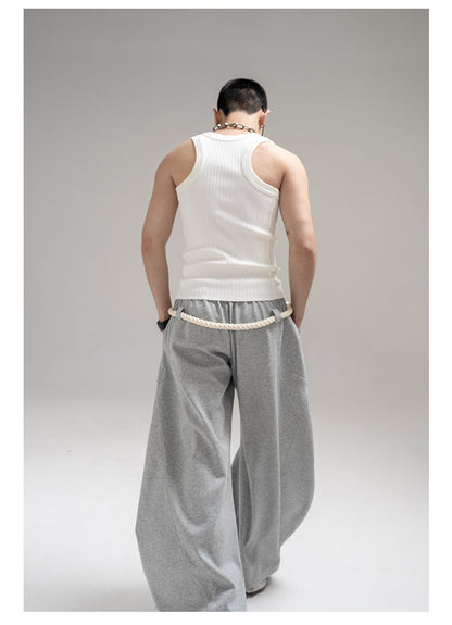 Thick Rope Wide Leg Simita Pants Loose Sweatpants [ID:0103PA]