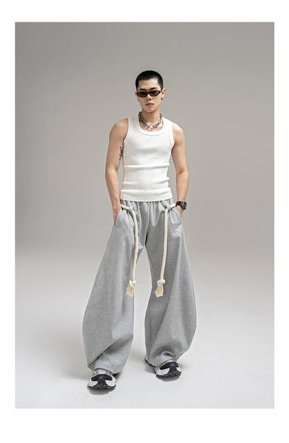 Thick Rope Wide Leg Simita Pants Loose Sweatpants [ID:0103PA]