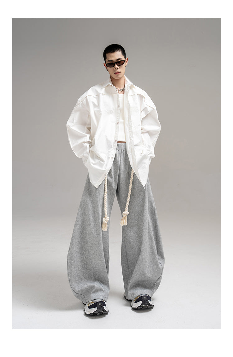 Thick Rope Wide Leg Simita Pants Loose Sweatpants [ID:0103PA]