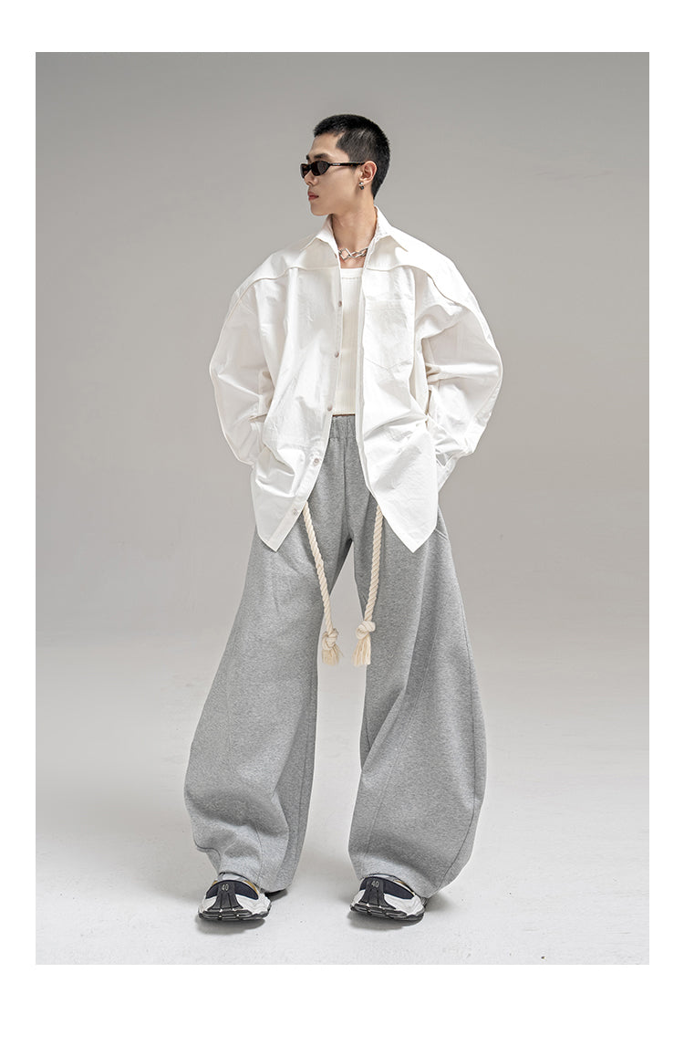 Thick Rope Wide Leg Simita Pants Loose Sweatpants [ID:0103PA]