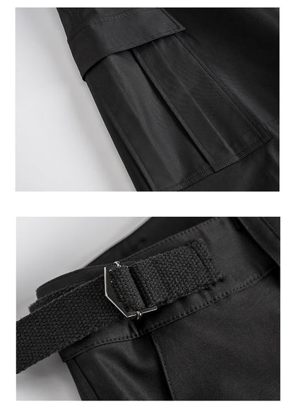 Design Stitch Pleated Straight Casual Wide Leg Pants Men [ID:0105PA]