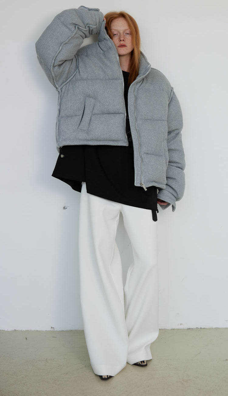 Relaxed Straight Versatile White Basic Casual Pants [ID:0128PA]