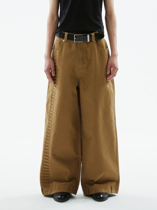 Vintage Old-School Washed Straight-Leg Cargo Pants – Relaxed Fit Workwear Style [ID:0150PA]