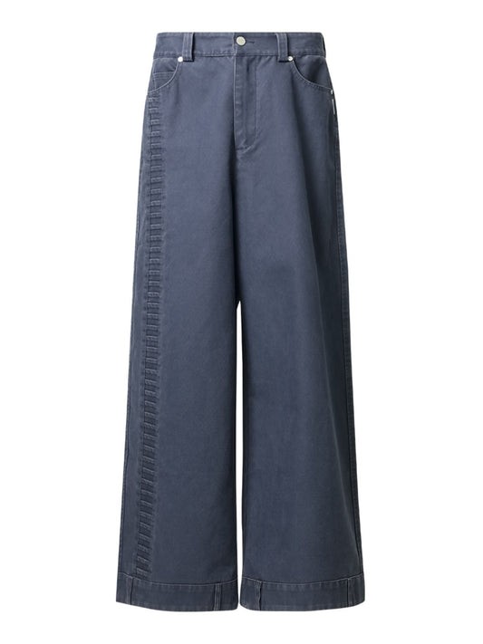 Vintage Old-School Washed Straight-Leg Cargo Pants – Relaxed Fit Workwear Style [ID:0150PA]