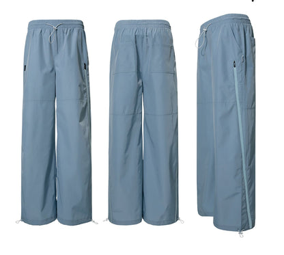 Original Design Zipper Accent Windbreaker Long Pants Unisex [ID:0157PA]