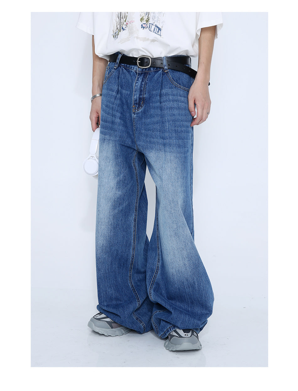 Loose Straight Mid-Waist Wide-Leg Jeans Pants [ID:0176PA]