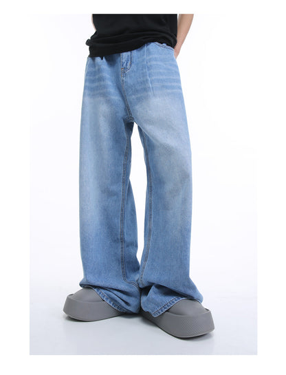 Loose Straight Mid-Waist Wide-Leg Jeans Pants [ID:0176PA]