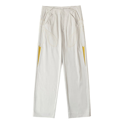 Mosquito Patchwork Pants with Distressed Detail [ID:0193PA]