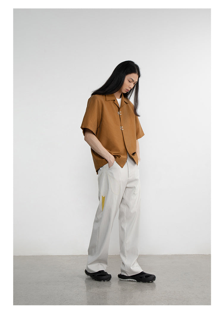 Mosquito Patchwork Pants with Distressed Detail [ID:0193PA]