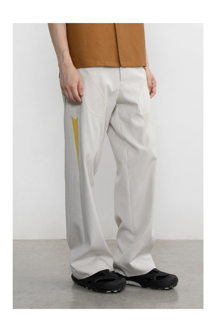 Mosquito Patchwork Pants with Distressed Detail [ID:0193PA]