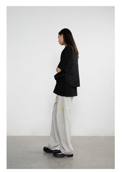 Mosquito Patchwork Pants with Distressed Detail [ID:0193PA]