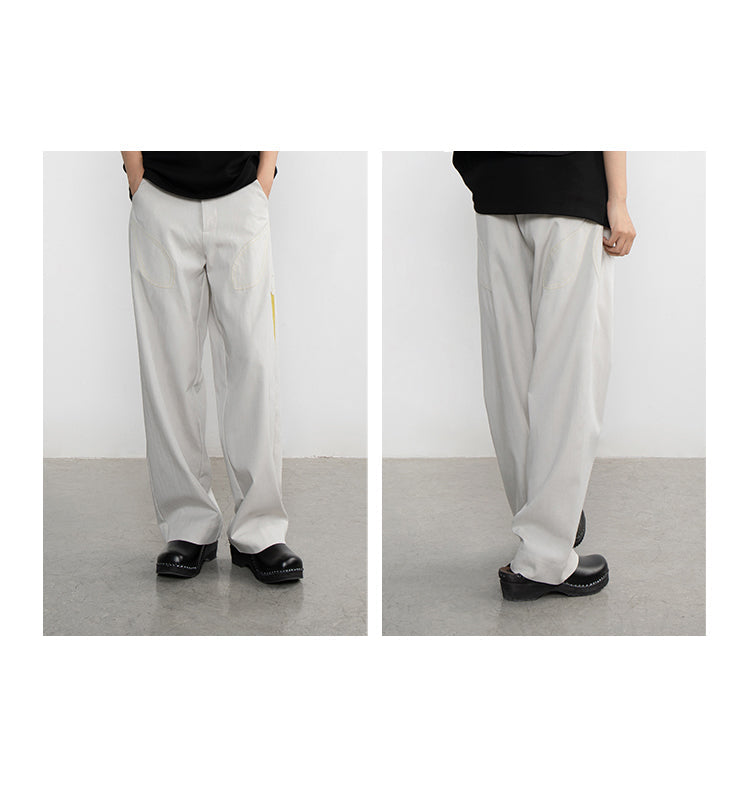 Mosquito Patchwork Pants with Distressed Detail [ID:0193PA]