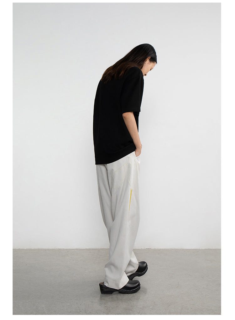 Mosquito Patchwork Pants with Distressed Detail [ID:0193PA]