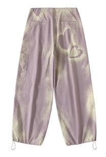 Heart Graffiti Painted Parachute Pants [ID:0214PA]