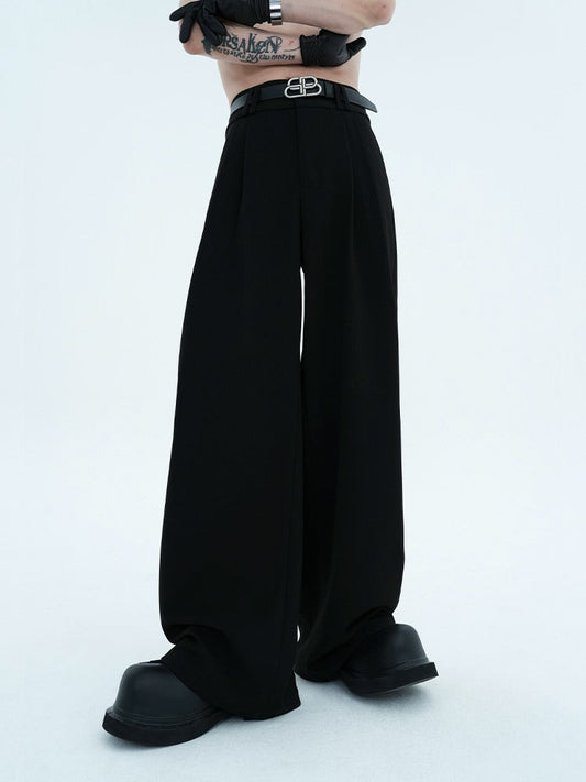 American Vintage Pleated High-Waisted Slim Tapered Pants [ID:0220PA]